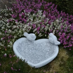 Gartendekoparadies Belle|Animaux-Abreuvoir oiseau en forme de coeur