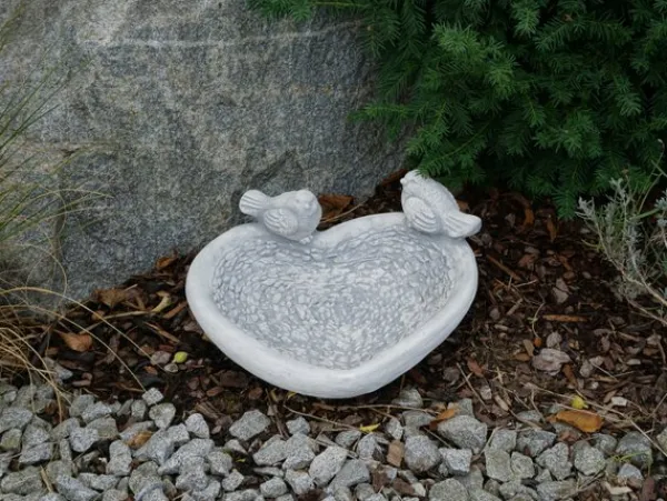 Gartendekoparadies Belle|Animaux-Abreuvoir oiseau en forme de coeur
