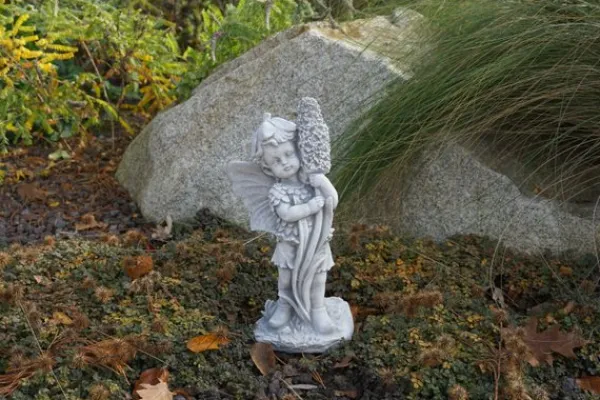Gartendekoparadies Belle|Figures & Statues-Adorable elfe avec jacinthe en fleurs