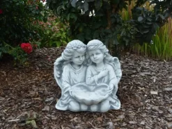 Gartendekoparadies Enfants & Anges-Adorables anges avec gros coquillage