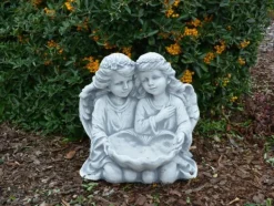 Gartendekoparadies Enfants & Anges-Adorables anges avec gros coquillage