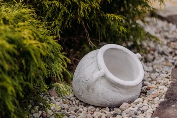 Gartendekoparadies Jardinières-Amphore ronde comme vase à fleurs