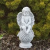 Gartendekoparadies Enfants & Anges-Ange assis sur un ballon