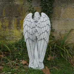 Gartendekoparadies Enfants & Anges-Ange priant avec des ailes