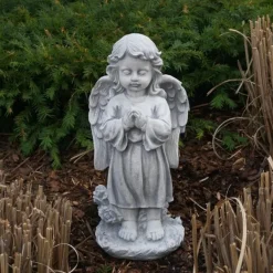 Gartendekoparadies Enfants & Anges-Ange priant debout