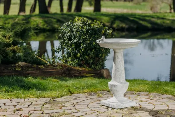 Gartendekoparadies Belle-Bain d'oiseaux à base carrée