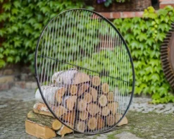 Gartendekoparadies Bols À Feu & Poêles De Jardin-Barbecue 2 Grilles de Cuisson suspendu sur Trépied 180 cm – en acier 70 cm et 40 cm
