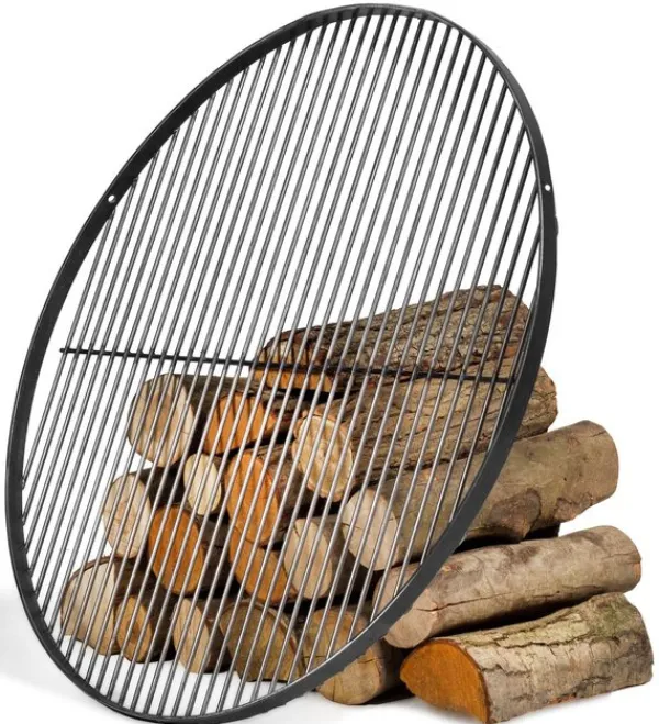 Gartendekoparadies Bols À Feu & Poêles De Jardin-Barbecue 2 Grilles de Cuisson suspendu sur Trépied 180 cm – en acier 70 cm et 40 cm