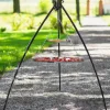 Gartendekoparadies Bols À Feu & Poêles De Jardin-Barbecue 2 Grilles de Cuisson suspendu sur Trépied 200 cm – en acier inox 70 cm et 40 cm