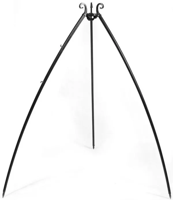 Gartendekoparadies Bols À Feu & Poêles De Jardin-Barbecue 2 Grilles de Cuisson suspendu sur Trépied 200 cm – en acier inox 70 cm et 40 cm