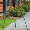 Gartendekoparadies Bols À Feu & Poêles De Jardin-Barbecue Grille de Cuisson suspendu sur Trépied 200 cm – en acier inox 50 cm