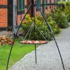 Gartendekoparadies Bols À Feu & Poêles De Jardin-Barbecue Grille de Cuisson suspendu sur Trépied 200 cm – en acier 50 cm