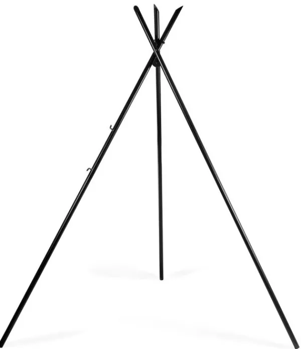 Gartendekoparadies Bols À Feu & Poêles De Jardin-Barbecue Grille de Cuisson suspendu «TIPI» sur Trépied 210 cm – en acier inox 50 cm