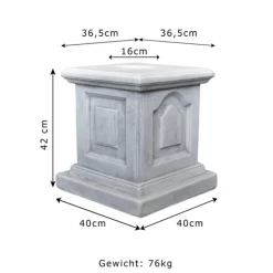 Gartendekoparadies Colonnes & Socles-Base avec deux reliefs