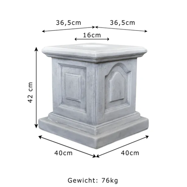 Gartendekoparadies Colonnes & Socles-Base avec deux reliefs