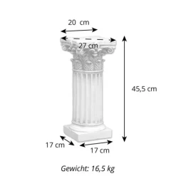 Gartendekoparadies Colonnes & Socles-Base avec motif de feuilles