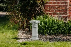Gartendekoparadies Colonnes & Socles-Base avec motif de feuilles
