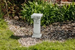Gartendekoparadies Colonnes & Socles-Base avec motif de feuilles
