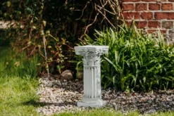 Gartendekoparadies Colonnes & Socles-Base avec motif de feuilles