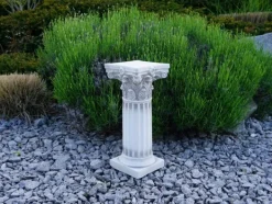 Gartendekoparadies Colonnes & Socles-Base avec motif de feuilles