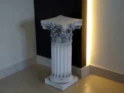 Gartendekoparadies Colonnes & Socles-Base avec motif de feuilles