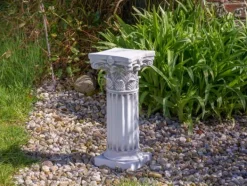 Gartendekoparadies Colonnes & Socles-Base avec motif de feuilles