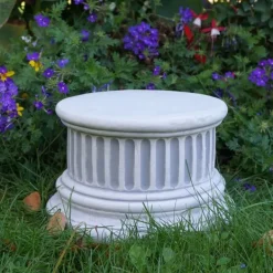 Gartendekoparadies Colonnes & Socles-Base ronde à cannelures
