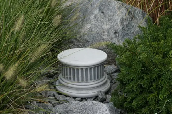 Gartendekoparadies Colonnes & Socles-Base ronde à cannelures