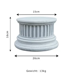 Gartendekoparadies Colonnes & Socles-Base ronde à cannelures