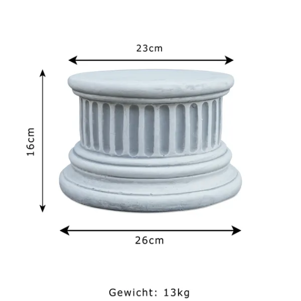 Gartendekoparadies Colonnes & Socles-Base ronde à cannelures
