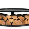 Gartendekoparadies Bols À Feu & Poêles De Jardin-Base ronde avec range-bûches pour braséro 62 cm