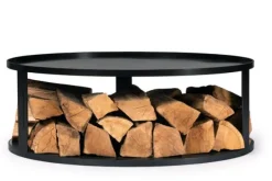 Gartendekoparadies Bols À Feu & Poêles De Jardin-Base ronde avec range-bûches pour braséro 62 cm