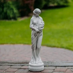 Gartendekoparadies Figures & Statues-Belle figure féminine avec de magnifiques fleurs