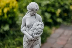 Gartendekoparadies Figures & Statues-Belle figure féminine avec de magnifiques fleurs