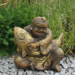 Gartendekoparadies Bouddhas-Big Buddha en couleur bronze exclusive