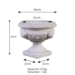Gartendekoparadies Jardinières-Bol à têtes de lion