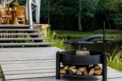 Gartendekoparadies Bols À Feu & Poêles De Jardin-Braséro de jardin avec grille multifonctionnel «MONTANA X» de la grille 60 cm