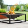 Gartendekoparadies Bols À Feu & Poêles De Jardin-Braséro de jardin «SQUARE» 70 x 70 cm