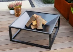 Gartendekoparadies Bols À Feu & Poêles De Jardin-Braséro de jardin «SQUARE» 70 x 70 cm