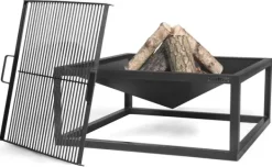 Gartendekoparadies Bols À Feu & Poêles De Jardin-Braséro de jardin «SQUARE» 70 x 70 cm
