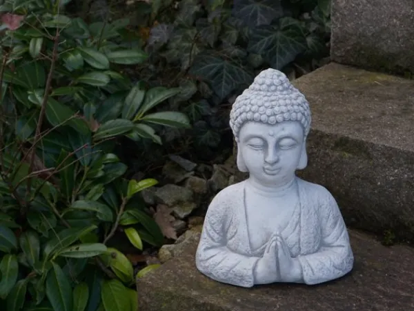 Gartendekoparadies Bouddhas-Buste de bouddha au geste de namaste