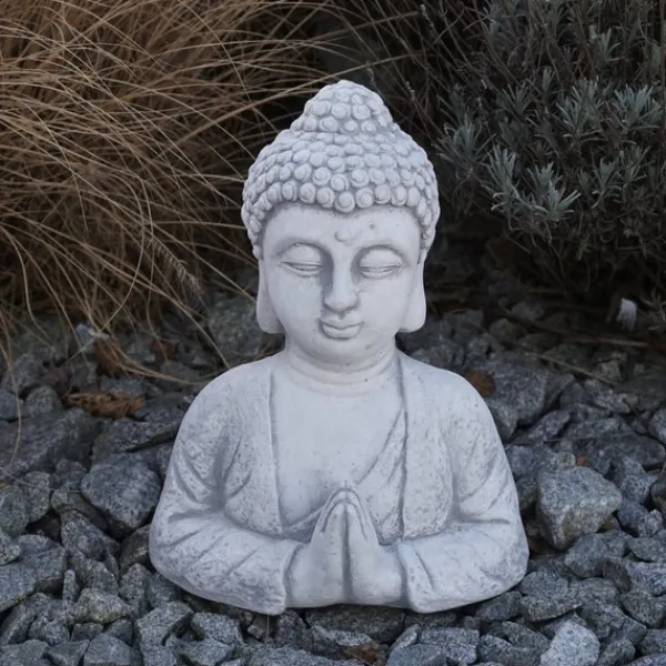 Gartendekoparadies Bouddhas-Buste de bouddha au geste de namaste