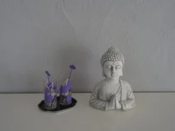Gartendekoparadies Bouddhas-Buste de bouddha au geste de namaste