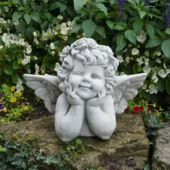 Gartendekoparadies Enfants & Anges-Buste d'ange avec des ailes