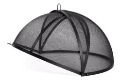 Gartendekoparadies Bols À Feu & Poêles De Jardin-Capot grille de protection contre les étincelles articulé à accèss facile pour braséro 59 cm