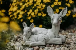 Gartendekoparadies Animaux-Cerf couché avec faon
