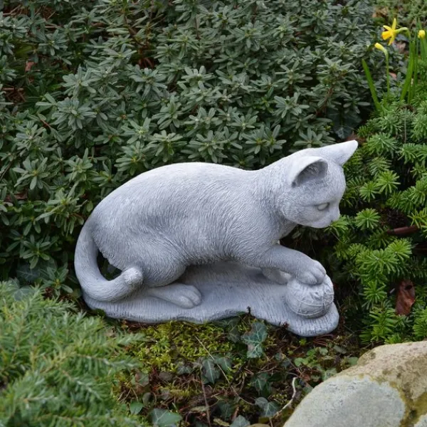 Gartendekoparadies Animaux-chat avec ballon