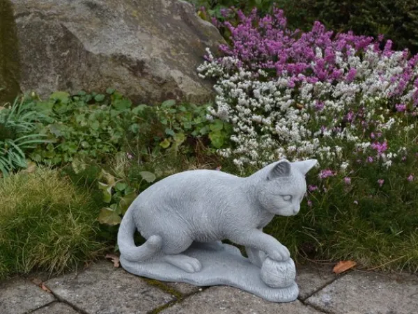 Gartendekoparadies Animaux-chat avec ballon