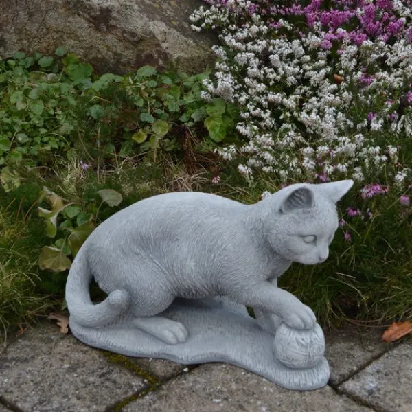 Gartendekoparadies Animaux-chat avec ballon