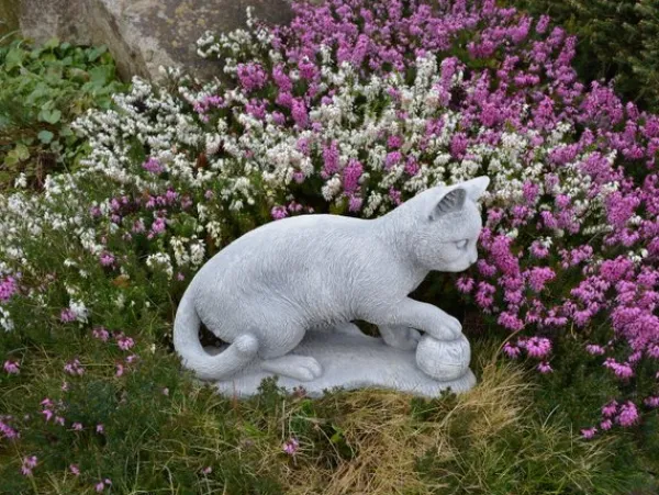 Gartendekoparadies Animaux-chat avec ballon